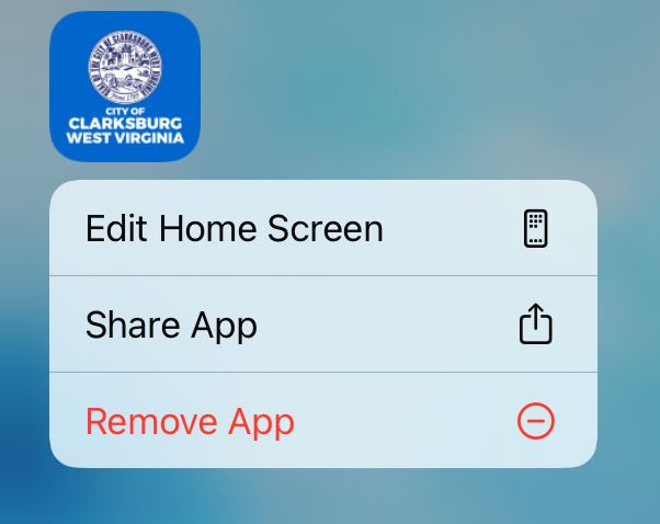Delete City of Clarksburg App